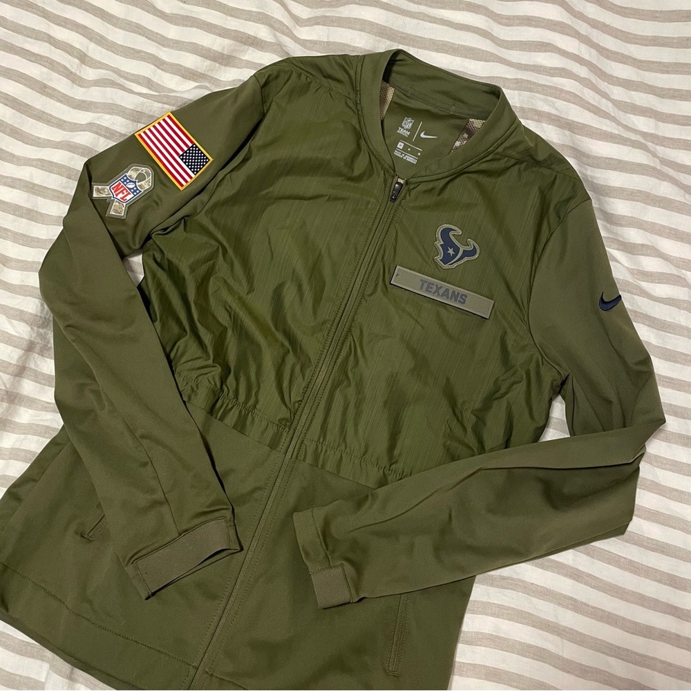 Nike Houston Texans Olive Green Jacket Wind Breaker